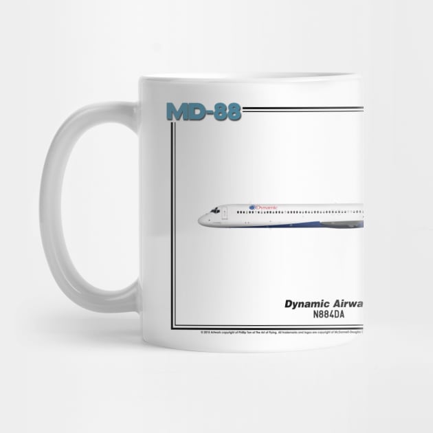 McDonnell Douglas MD-88 - Dynamic Airways (Art Print) by TheArtofFlying